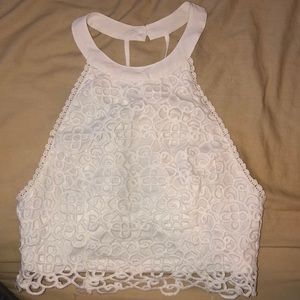 White crop top